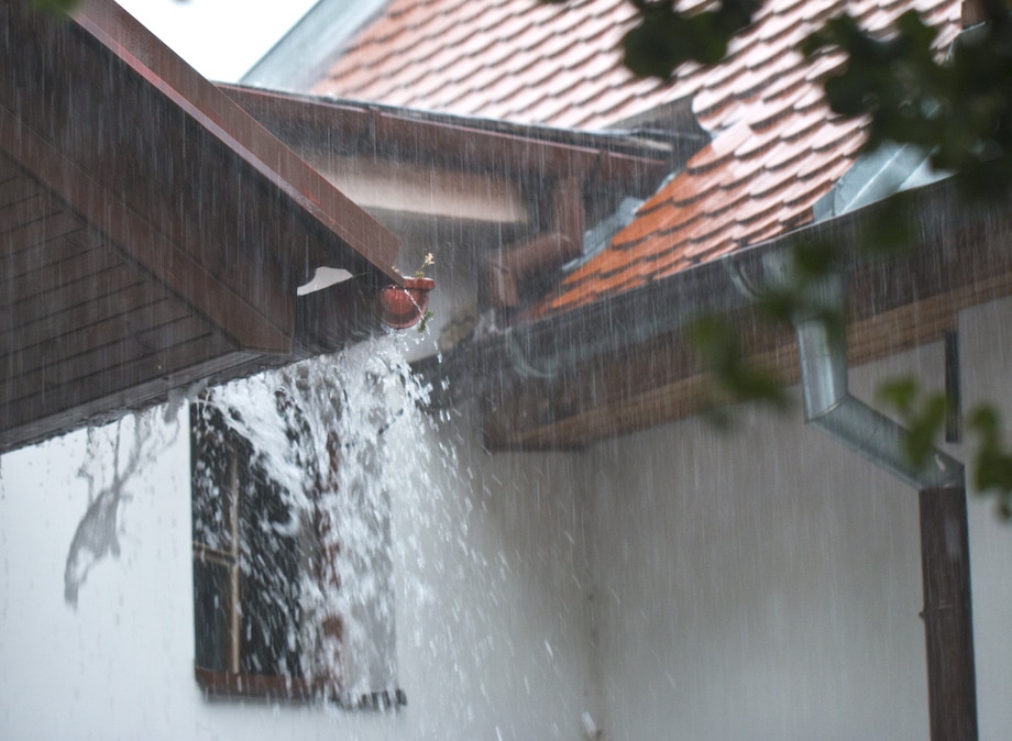 big rain on the roof