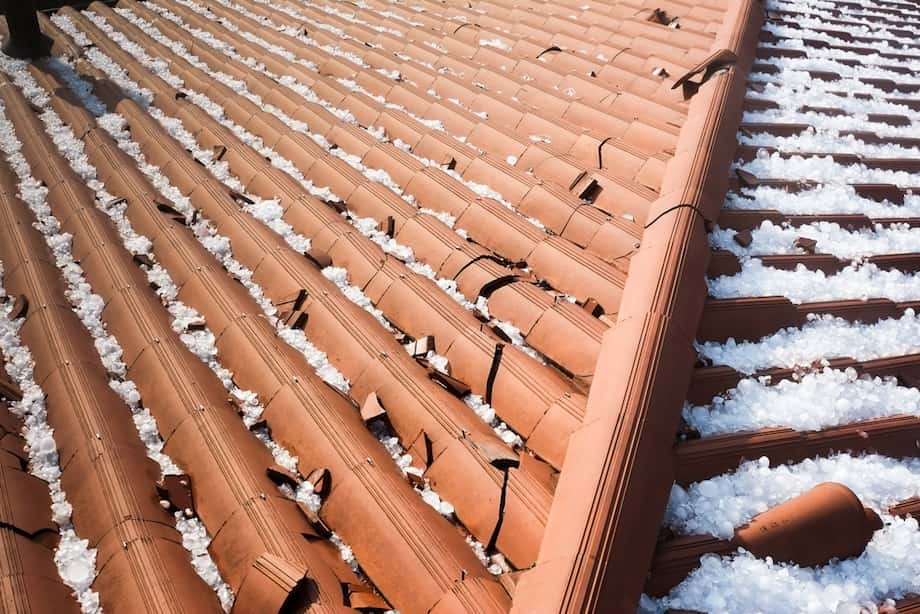 tile roof hail damage